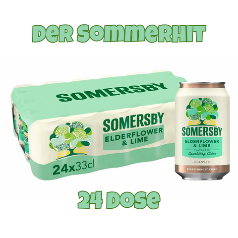 24x Somersby Elderflower & Lime (Holunderblüte) Cider 0,33l