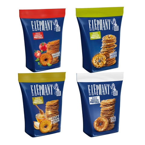 Elephant Squeezed Pretzels 4er Mix 680g