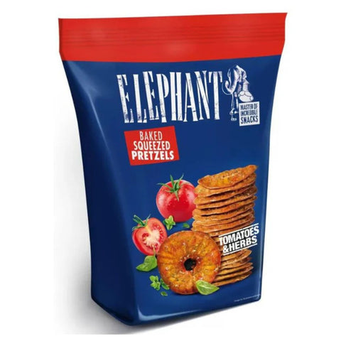 Elephant Squeezed Pretzels Tomatoes and Herbs 160g