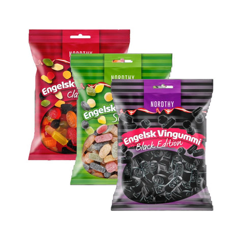 Nordthy Englisches Weingumm, Sauer & BLACK Edition 3x 300g