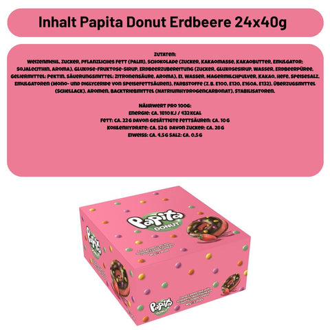 Papita Donut Erdbeere 24x 40g
