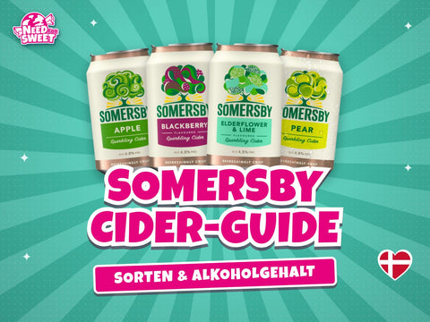Somersby Cider Sorten Apple, Blackberry, Elderflower & Lime und Pear