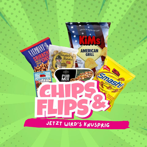 Verschiedene Tüten Chips aus Dänemark