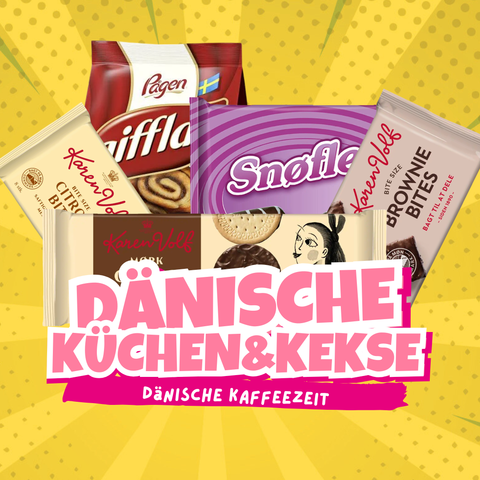 Dänische Kekse und Kuchen verschiedene Sorten