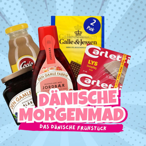 Verschieden Frühstück Spezialitäten aus Dänemark