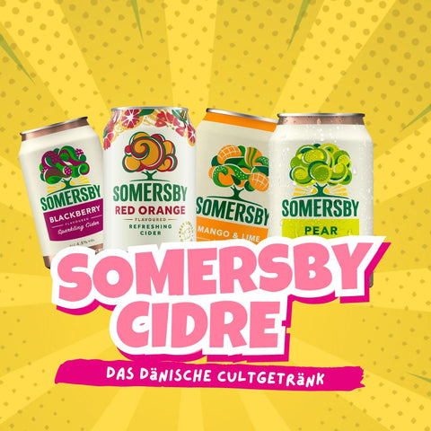 Verschiedene Sorten Somersby Cider das dänische Kultgetränk