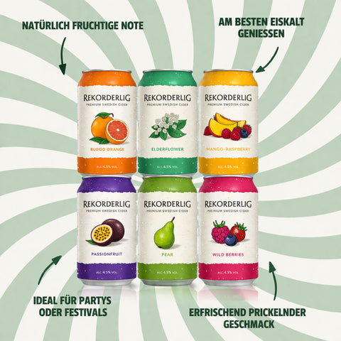 24x Rekorderlig Cider Probier-Set 0,33l 4,5%vol.