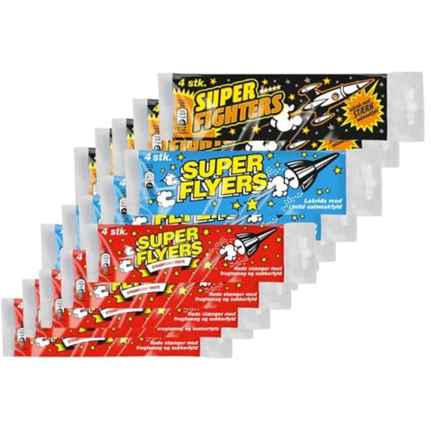 Super Flyer Mix je 5x Schwarz, Blau und Rot