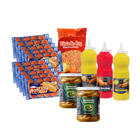 40x Hot-Dog Box ohne Wurst(Original Dänische Hot-Dogs)