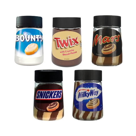 Schoko-Aufstrich MIX 5x 350g (Mars, Twix, Bounty, MilkyWay, Snickers)