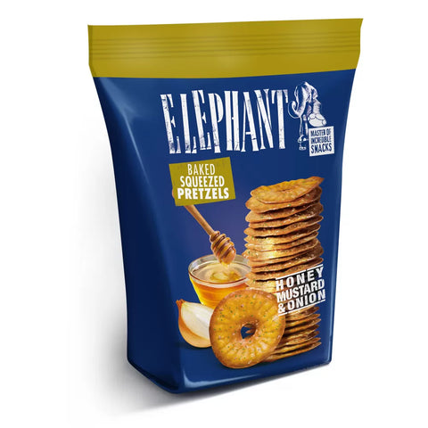 Elephant Squeezed Pretzels Honey, Mustard and Onion 70g