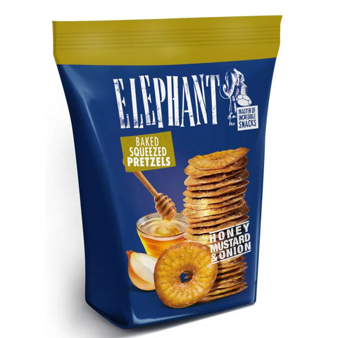 Elephant Squeezed Pretzels Honey, Mustard and Onion 70g