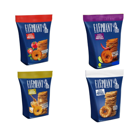 Elephant Squeezed Pretzels 4er Mix 660g