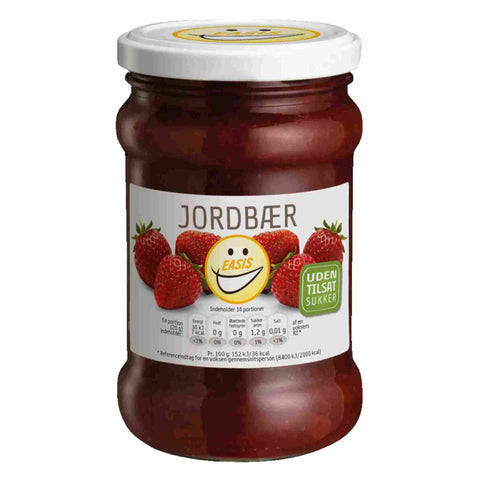 Basis Erdbeer Marmelade Jordbär im Glas