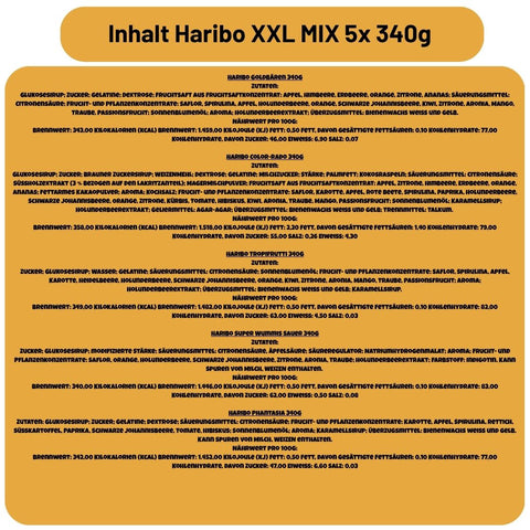 Haribo XXL MIX 5x 340g
