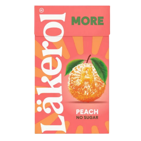 Läkerol MORE Peach OHNE ZUCKER 30g
