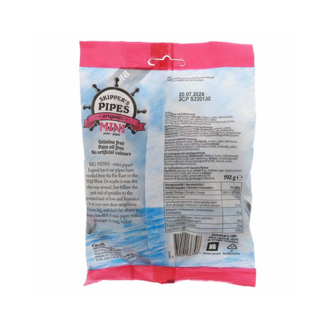 Malaco Skippers Mini Pipes 192g MHD: 05.12.25