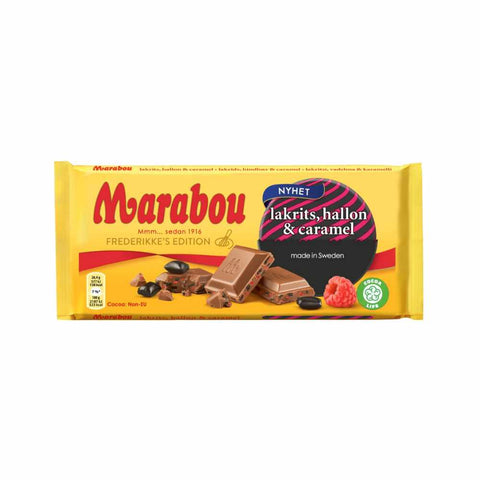 Marabou Lakrits, Hallon & Caramel 160g