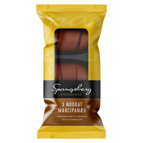 Spangsberg Marzipan Eier mit Nougat Schokolade 3er 75g