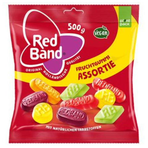 Red Band Fruchtgummi Assortie buntes Englisches Weingummi 500g