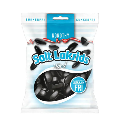 Nordthy Salz Lakritz hart Zuckerfrei 65g