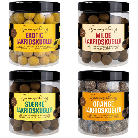 Spangsberg Lakridskugler Probierpacket 4x 450g