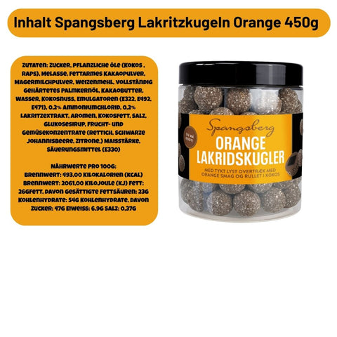 Spangsberg Lakridskugler Orange 450g